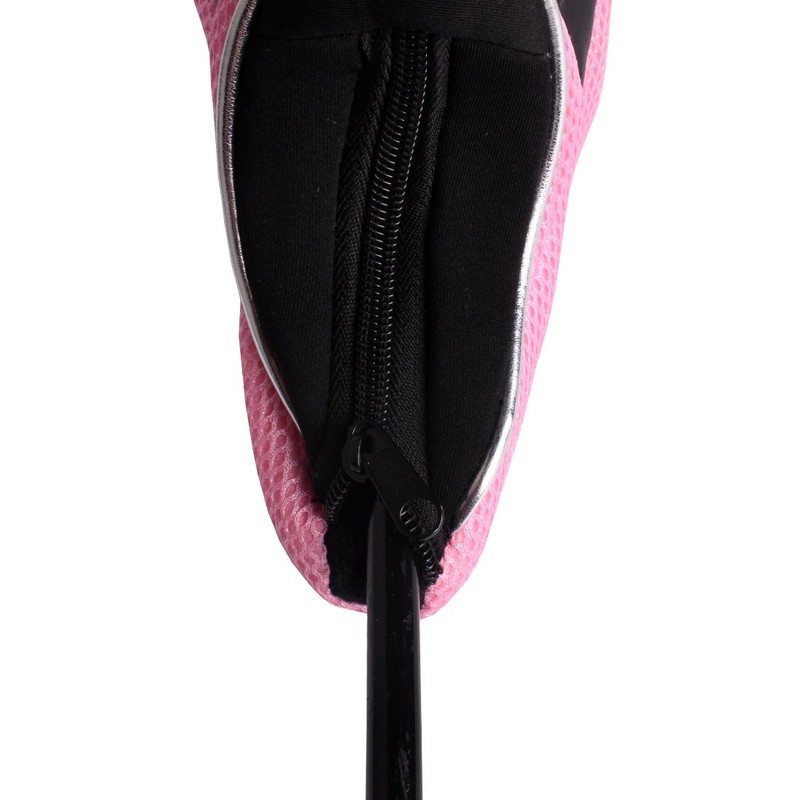 Andux Golf Schlägerkopfhüllen Holzkopfhüllen 460CC Driver Reißverschluss 3 Stück Schwarz/Rosa