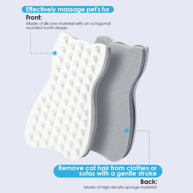 Mooncat Waterless Cat Shampoo+Cat Brush, Licking Safe Dry Shampoo for