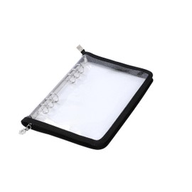 H&J A5 6 Hole Binder Clear File Trading Card Case Collect Book Korean K-POP Shikatsu (Black)