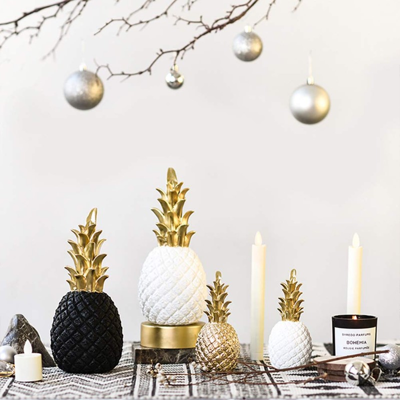 Stecto Decorative Pineapple Gold, Nordic Modern Resin Pineapple Ornaments, Decorative