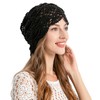 ZLYC Women Cotton Crochet Slouchy Beanie Hat Handmade Knit Cutout