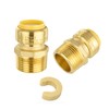 2-Pack EFIELD Push fit 3/4-Inch x 1-Inch Male Adapter Push