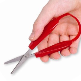 PETA Easi-Grip Children's Self-Opening Scissors - Ideal for Scissor Skills Development - Ergonomic Grip for Weak or Small Hands - 30mm Rounded Blade