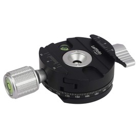 Leftfoto Camera Mini Panoramic Pan Base 360° Panoramic Head with 3/8" Screw and Bubble Level Hole for Arca Swiss Style Plate Tripod Monopod DSLR Camera