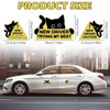 3Pcs New Driver Car Magnet Sticker Set, Funny Cute Cat