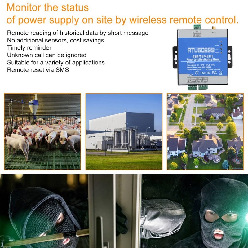 GSM Power Supply Status Monitoring Alarm Controller, Three-Phase Wireless Circuit