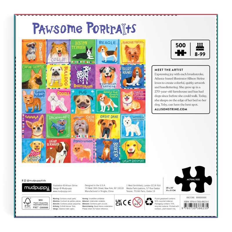 Dog Portraits 500 Piece Family Puzzle