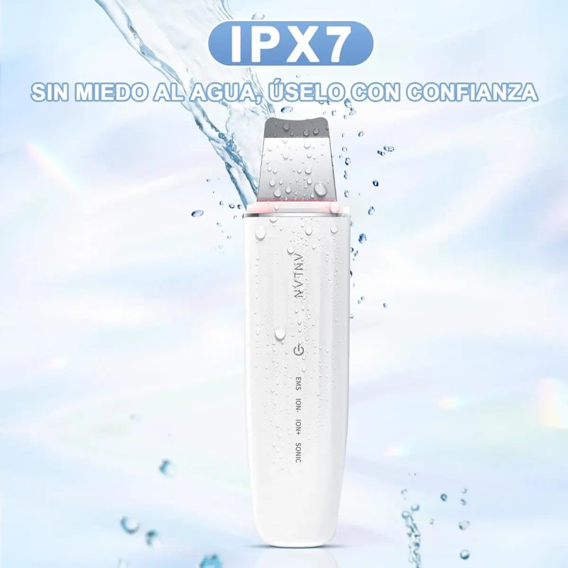 Exfoliador De Piel Anlan Ultrasónica Con Luz Roja Y Azul