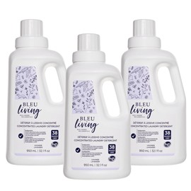 Bleu Lavande - 3 Pack Natural Liquid Laundry Detergent - Concentrated Detergent - Biodegradable - Pure Lavender Essential Oil - No Phosphates - No artificial fragrances - 3x 32.1 Fl Oz