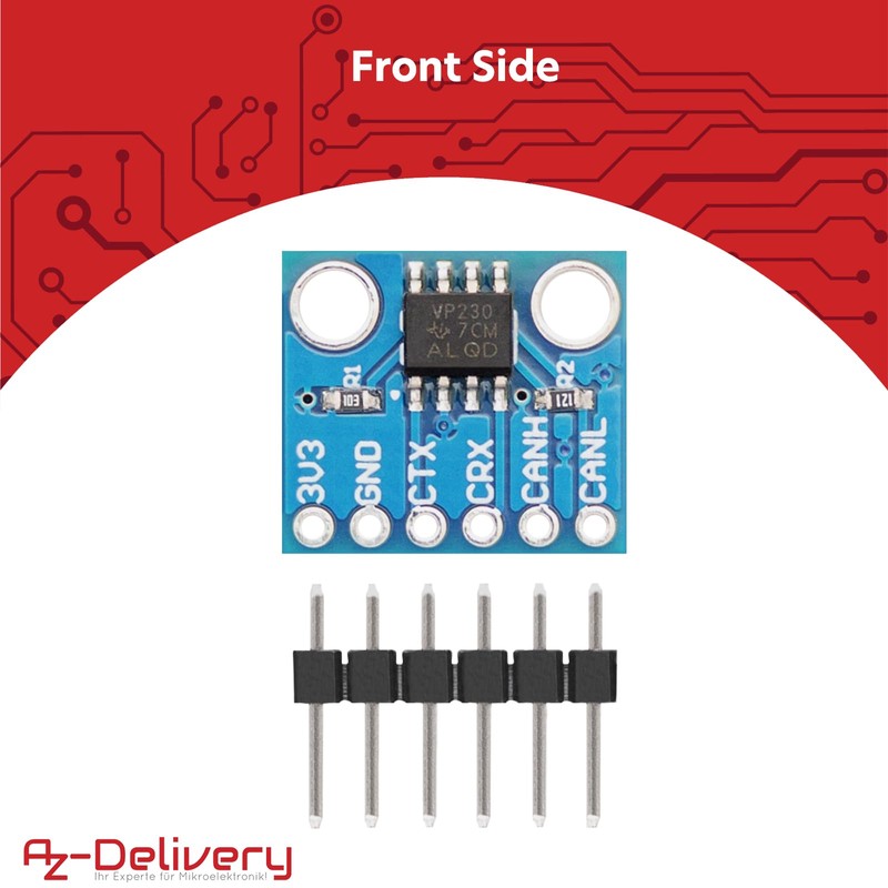 AZDelivery 1 X CAN-BUS TRANSCEIVER BREAKOUT BOARD - High Speed
