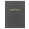 50 Pack, Tax Return Folders with Pockets, Grey Linen, Gold
