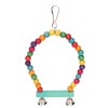 Bird Swing Hanging Toys Wooden Educational Colorful Parrot Swing Chewing
