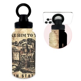 BEYHALO Take Him To The Train Station Tumbler – 20oz Funny TV Show-Inspired Water Bottle with Phone Holder Lid, Magnetic Insulated Stainless Steel Travel Mug, Leak & Spill Proof Flask for Fans