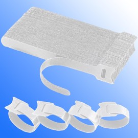 California JOS California JOS 60 PCS 6 Inches Reusable Cable Ties, Wire Ties, Cord Organizer, Cable Organizer, Adjustable Cable Management - White