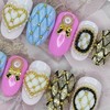 Luxury embo handmade nail tips - Square M / 럭셔리