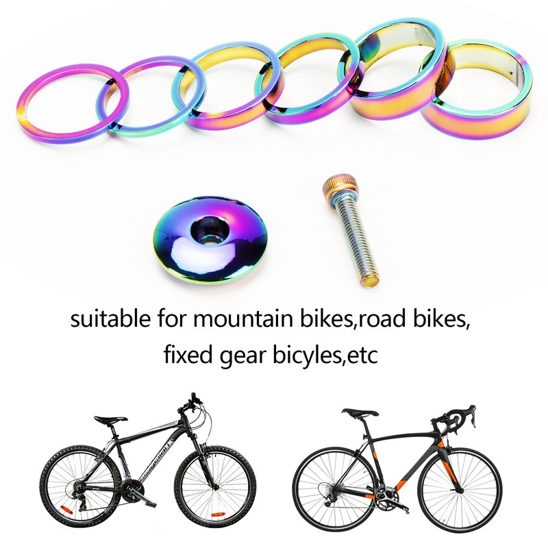 MEISCHE 1 1/8 Inch Headset Spacer with Stem Top Cap