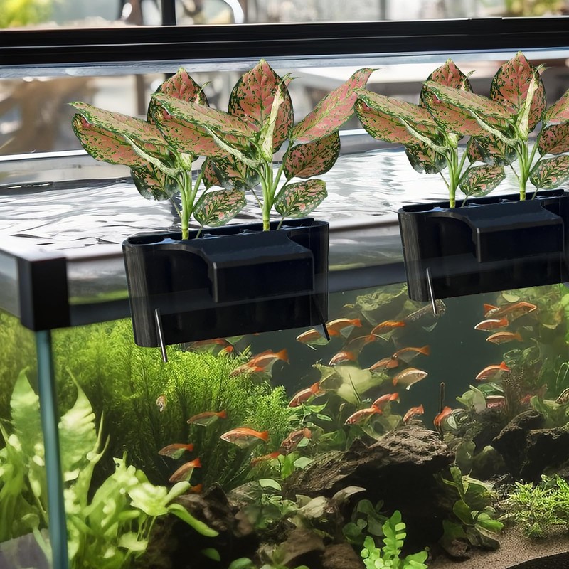 2 PCS Aquarium Plant Holder Top Hanging Fish Tank Plant