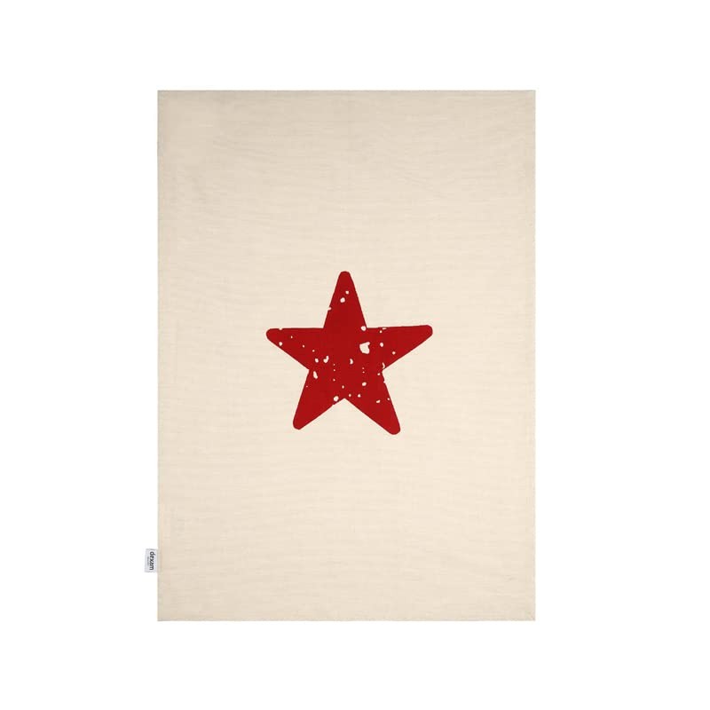Dexam Star Set of 2 Tea Towels, Natural