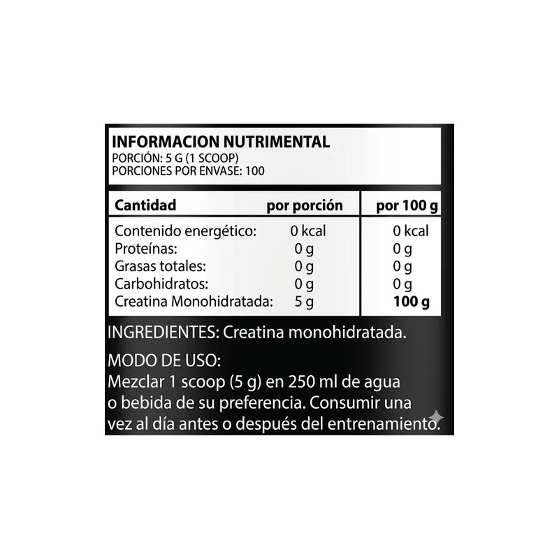 Creatina Monohidratada 500g Micronizada Sin Sabor Kaan