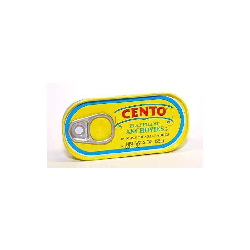 Cento - Flat Anchovies in Olive Oil, 2 oz.( Pack