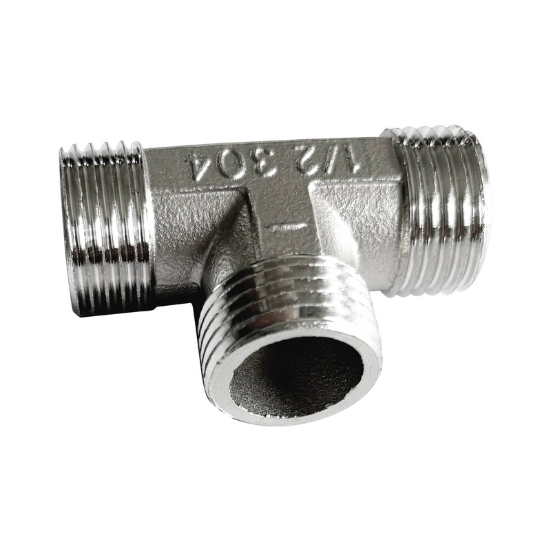 LOZOME 1/2 inch Male Thread Tee Adapter 3 Way T