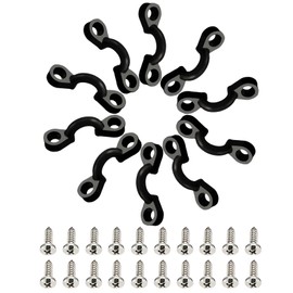 57lilina 10Pcs Plastic Kayak Pad Eye Kit, Nylon Bungee Deck Rope Loops Tie Down Pad Eyes Strap Hook for Boat Kayak Deck Rigging Kit
