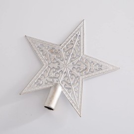Christmas Tree Top, Star, 5.9 inches (15 cm), 7.9 inches (20 cm), Christmas Decoration, Tree Decoration, Stylish Decoration, Merry Christmas, Tree Top, Luxurious Decoration (Silver, 7.9 inches (20 cm)