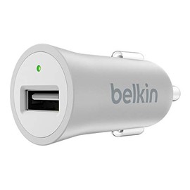 Belkin Premium MixIt Fast 2.4 amp USB Car Charger with Connected Equipment Warranty - Silver