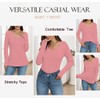 Chicrise Pullover Women's Long Sleeve V Neck Sweatshirt Women's Basic