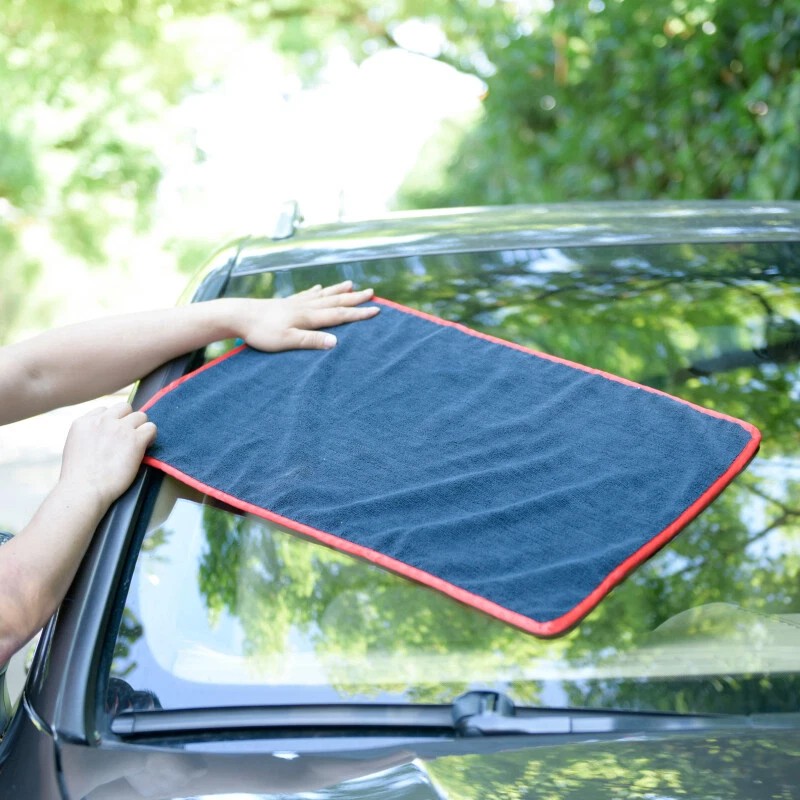 CarCarez 6 Pcs Microfiber Car Drying Towels Hemming Super Absorbent