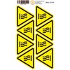 Pack of 8 Warning Stickers 6 x 5 cm Heat