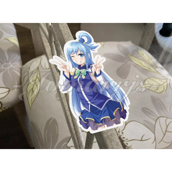 Kono Subarashii - Anime - Aqua Custom Colored Sticker Decal
