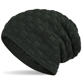 Hatstar Warm-lined, fine-knit women's, men's beanie hat with braided pattern and very soft fleece inner lining, soft and warm, unisex, for winter -