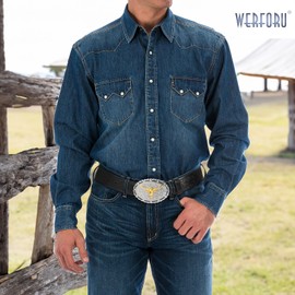 WERFORU Western Belts Cowboy Cowgirl Belt for Men Woman, Embossed Western Country Bull Buckle Leather Belts for Jeans (39"：Fit Waist Size 29"-33", A-black)