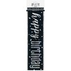 Unique 83462 Prismatic, 108" | Black Happy Birthday Banner-9 ft