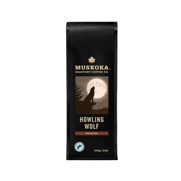 Muskoka Roastery Coffee, Howling Wolf, Medium Dark Roast, Ground Coffee, 454g