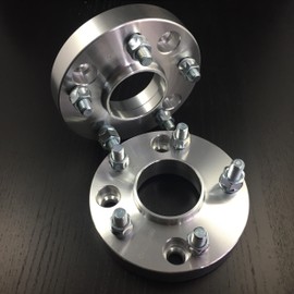 Customadeonly 2 Pieces 1" 25mm Hub Centric Wheel Rim Adapters Spacers (CHANGE BOLT PATTERN) 4x114.3 to 5x114.3 4x4.5 to 5x4.5 Center Bore: 66.1mm 12mm x 1.25 Stud