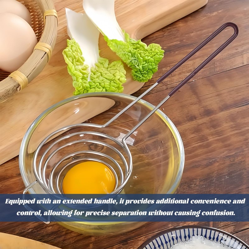 1Pcs Egg Separator Tool, 304 Stainless Steel Egg Separator Egg