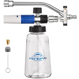 Foam Cannon for Pressure Washer with Dual Connector Accessory, FENG PAI Dual Lance Soap Cannon, Double Tip Soap Attachment for Foam Blaster, 1/4" Quick Connect, 3600 PSI
