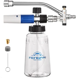 Foam Cannon for Pressure Washer with Dual Connector Accessory, FENG PAI Dual Lance Soap Cannon, Double Tip Soap Attachment for Foam Blaster, 1/4" Quick Connect, 3600 PSI