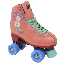 Lenexa uGOgrl Roller Skates for Ladies - Quad Roller Skate - Indoor, Outdoor, Ladies Skate - Great Skates for Beginners - Coral (Men 7 / Women 9)