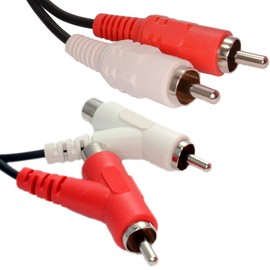 kenable Stackable 2 x RCA Phonos to Phonos Audio Cable 0.5m 50cm [0.5 metres]