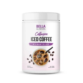 Collagen Iced Coffee Powder 500g – Hydrolyzed Collagen Peptides with Coffee Flavor, Protein Drink Mix for Hair Skin Nails Support, Daily Beverage Supplement