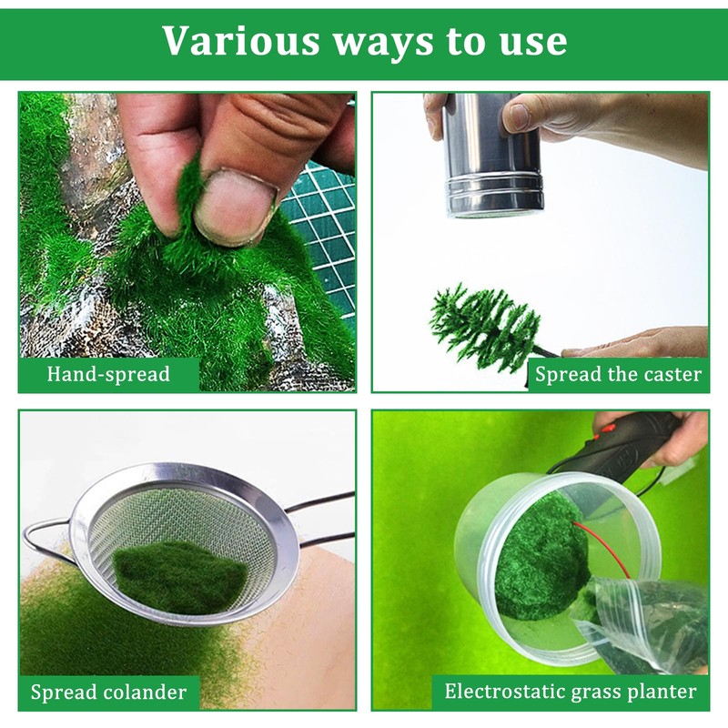 CONNECTION 4 Bags Mini Scattered Grass for Model Making Static