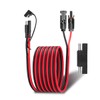 Ansoufien Solar Panel Connectors to SAE Adapter Cable 10FT, 10AWG