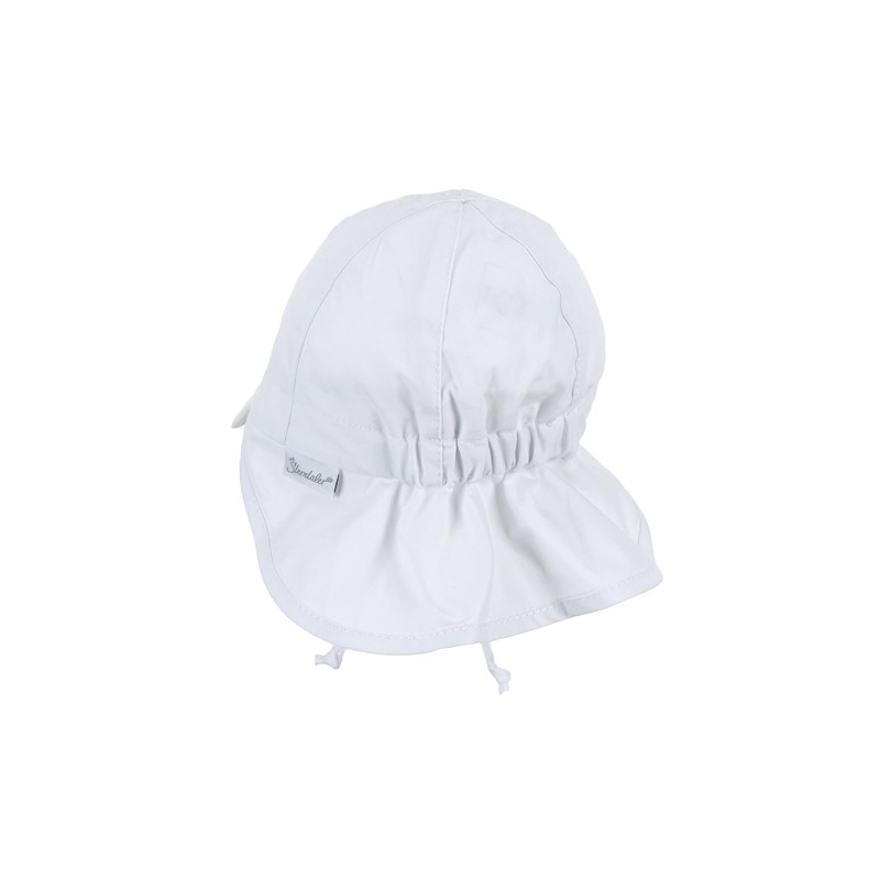 Sterntaler Baby Boys' Flapper Cap (Casquette Avec Protã¨ge-nuque) - White