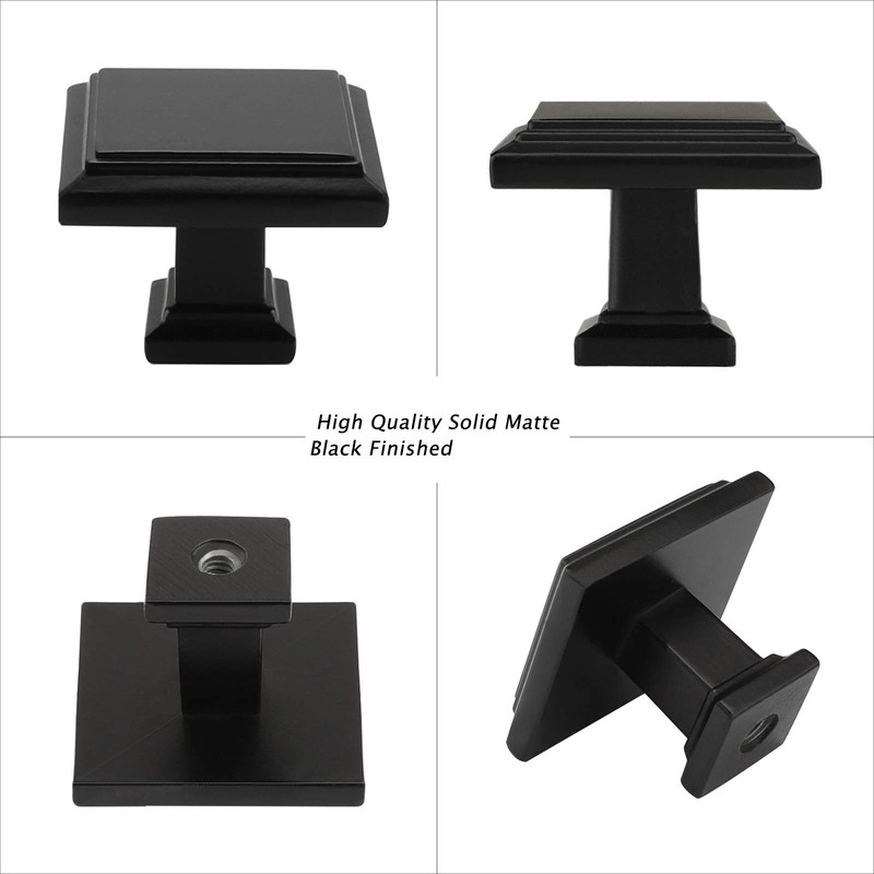 goldenwarm Black Dresser Knobs Kitchen Cupboard Knobs - 10 Pack