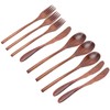 3Set Tableware Wooden Fork Spoon Knife Kit Kitchen Cutlery for