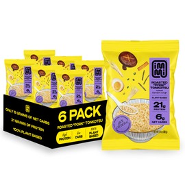 immi Roasted "Pork" Tonkotsu Ramen, 100% Plant Based, Keto Friendly, Low Carb, High Protein, Packaged Noodle Meal Kit, Ready to Eat, 6 Pack
