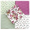 Fat Quarter Bundle - Pretty Pink & Green Rose Bud